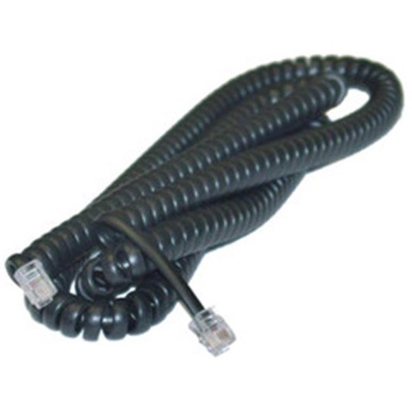Cable Wholesale CableWholesale 8104-54125BK 25 ft. Stretched Telephone Handset Cord - 4P4C RJ22; Black 8104-54125BK